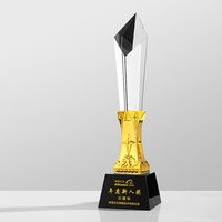 Trofeos de Cristal en Forma de Estrella y Pilar con Grabado de Logotipo Personalizado, Transparentes, de Alta Calidad, al por Mayor