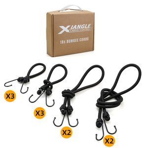 Sangle élastique ronde noire de haute qualité de 8 mm pour bagages, cordon élastique avec crochets métalliques revêtus d'époxy - Product Image 6
