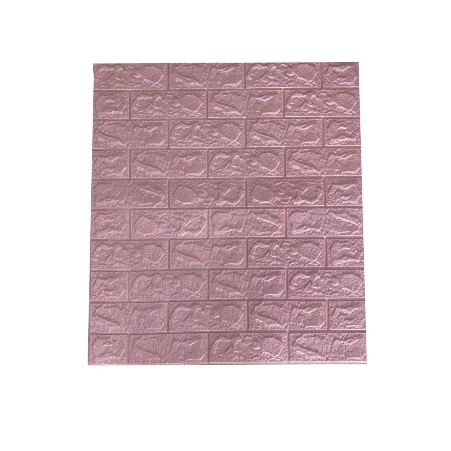गुलाबी सफेद निविड़ अंधकार Papel Tapiz कागज Peint भित्ति पीई दीवार पैनलों के लिए 3d ईंट वॉलपेपर 3d फोम दीवार स्टिकर घर सजावट