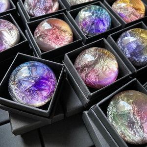 도매 개인 라벨 유기농 얼굴 바디 워싱 나이아신 아미드 바 비누 라운드 크리스탈 보석 수제 비누 선물 - Product Image 3