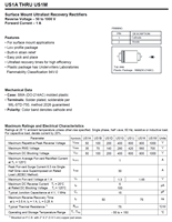 Redresseurs à récupération ultra-rapide US1A 50V 1A 50ns SMA(DO-214AC) 100% originaux et traçables Code de lot