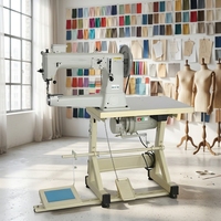 Machine à coudre industrielle à bras cylindrique ultra robuste, point noué, simple aiguille, pour matériaux épais, cuir, toile, tente