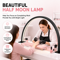 Salon de beauté table à ongles lumière LED demi-lune lumière lampe de bureau lumière LED art cils lampe