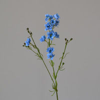 Bunga Artifisial Kelas Atas dengan Tekstur Lembut, Delphinium Ungu Tiga Cabang dan Phalaenopsis untuk Pernikahan