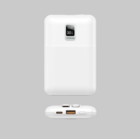 Batterie externe portable 10000mAh avec charge rapide 22.5W, câbles doubles intégrés, affichage numérique LED, batterie externe compacte