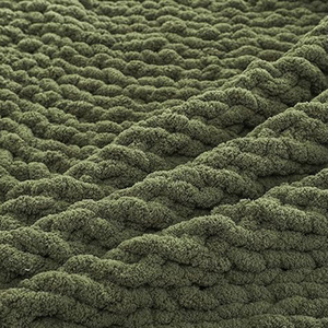 Luxury Custom Purple Chenille Bedroom Blanket Knitted Chunky Braided Knotted <strong>King</strong> <strong>Size</strong> with Printed Pattern Comfortable <strong>Throws</strong> - Product Image 3