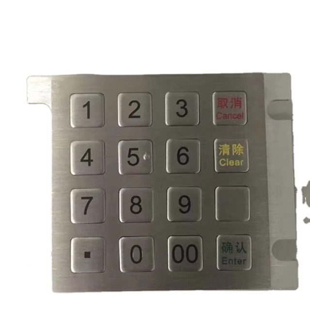 High Quality Stainless steel Encrypted Metal pinpad EPP with PCI for terminal