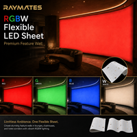 Feuille LED RGBW flexible, feuille de rétroéclairage LED 500*250mm pour rétroéclairage de pierre d'onyx artificielle, feuille de rétroéclairage LED flexible