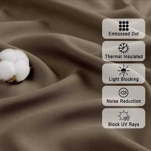 Pannello <span class=keywords><strong>per</strong></span> Finestra Owenie Color Avena <span class=keywords><strong>per</strong></span> <span class=keywords><strong>Soggiorno</strong></span> e Camera da Letto, Set di <span class=keywords><strong>Tende</strong></span> Goffrate, Set di 2 Pannelli Oscuranti - Product Image 3