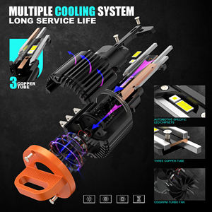 Buena calidad serie <span class=keywords><strong>D</strong></span> Auto LED faro bombilla 55W 10000LM IP68 12-24V GT7 H7 H15 D1S D2S D3S D4S D5S D8S 6000K Temperatura de Color - Product Image 5