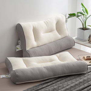 Soybean Fiber Cervical <b>Pillow</b> Concave Shape Support <b>Neck</b> Sleep Single Size Eco Friendly Cotton Cover - Product Image 3