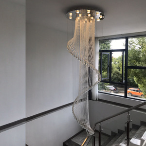 Lámpara de Araña Giratoria <span class=keywords><strong>Asahi</strong></span> de Acero Inoxidable y Cristal, Diseño Moderno para Sala de Estar, Luz Cálida - Product Image 2