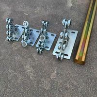 Kit de quincaillerie robuste pour portail coulissant cantilever à 8 roues en acier galvanisé, rouleau de rail pour portail coulissant industriel