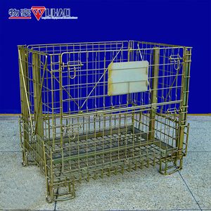 Mạ kẽm có thể gập lại dây thép lưới container Euro <span class=keywords><strong>Pallet</strong></span> lồng cho kho lưu trữ của chai rượu vang - Product Image 1