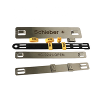 Neue Edelstahl 100mm Lösbare Elektrische Kabelmarkierungsplatte mit Metallischem Glanz und Selbstverriegelndem Kabelbinder