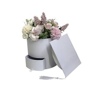 毕业独特怀旧精致抽屉式惊喜礼品盒圆形研究生博士帽子帽盒花卉包装 - Product Image 4