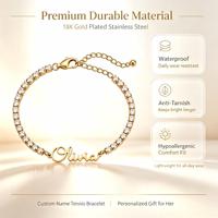 Bracelet personnalisé avec nom, plaque nominative réglable, fermoir mousqueton, délicat, à porter au quotidien, cadeau pour elle, femme, maman, anniversaire