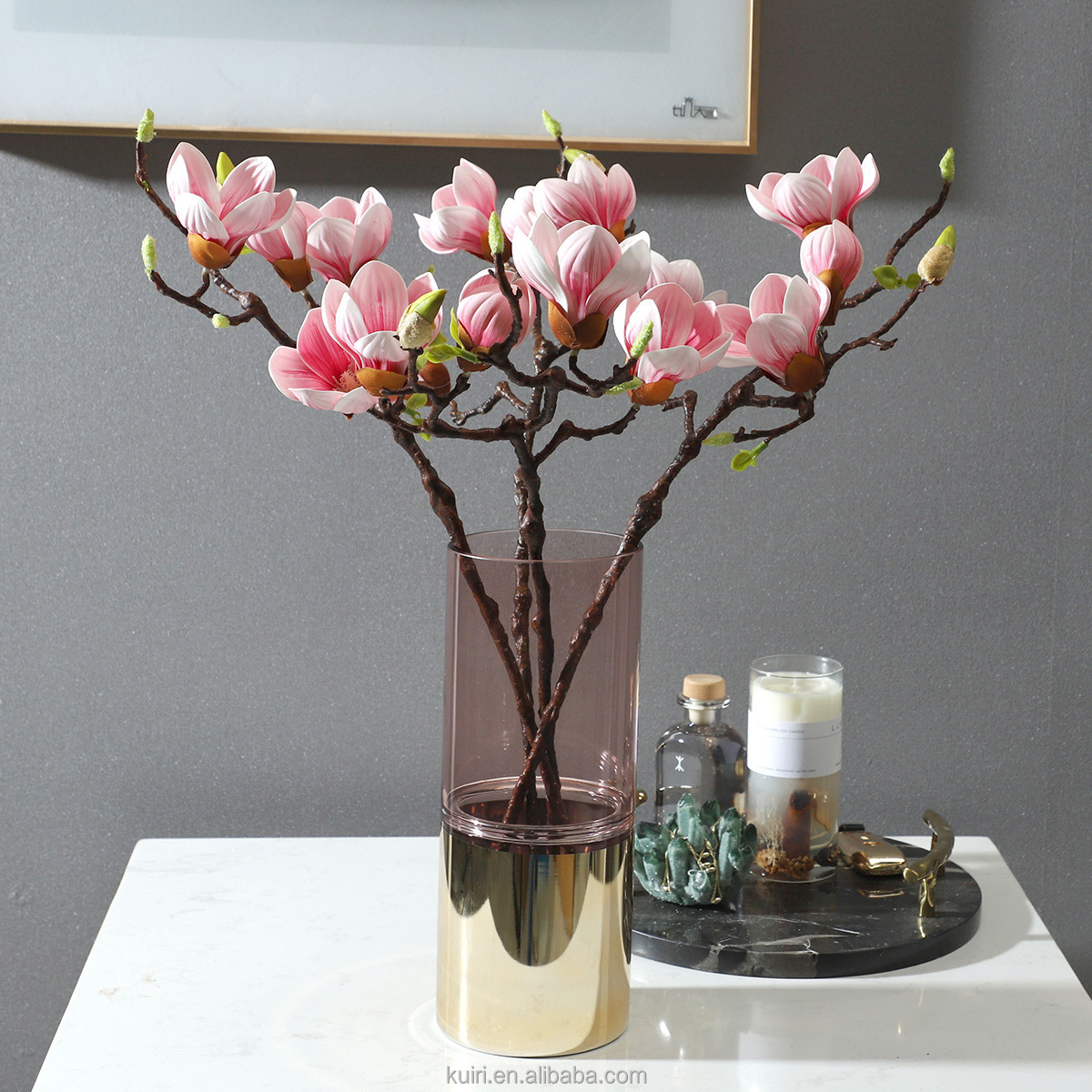 White Blush Pink Knstliche Blte Magnolien blume fr Hochzeit Tisch vase  Dekorationen Knstliche Magnolie Stiel Blumen| Alibaba.com