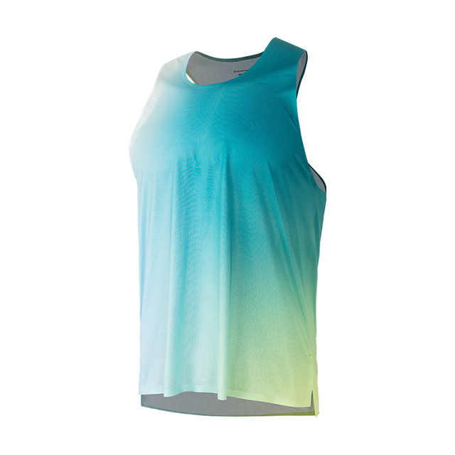 OEM CustomLightweight 86% Polyester14%Spandex Dry Sports Shirts for Men Marathon Team Running Fit Sublimated Singlets for Summer