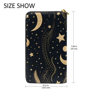 New Arrival Large Capacity <b>Ladies</b> Cell Phone <b>Wallet</b> Long Zipper Leather <b>Wallet</b> Customs logo Printing Purse - Product Image 4