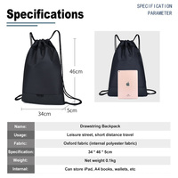 Bolsas con Cordón Impermeables Oxford Personalizadas Más Vendidas para Hombre, Regalo Promocional, Mochila Deportiva para Gimnasio al Aire Libre con Logotipo
