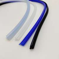 Bande de silicone extrudée personnalisée en U pour profilé d'étanchéité en caoutchouc pour portes de douche en verre Service de coupe de fenêtres