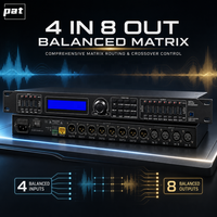 PAT DP480 4IN8OUT DSP Prosesor Sinyal Digital Profesional Stereo Pengurangan Kebisingan Berkualitas Tinggi Kontrol Volume Suara Metalik