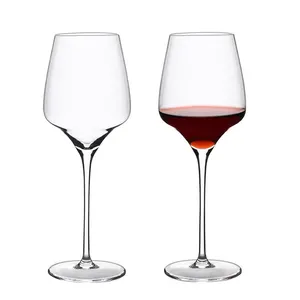 Verres à vin en cristal clair ou coloré soufflé à la main, ensemble de 2 verres à vin rouge universels, nouvelle collection 2023