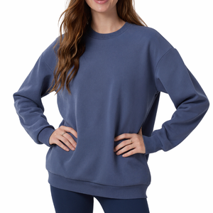 Sweatshirts pour femmes en éponge française personnalisés sweatshirt à col rond surdimensionné de haute qualité sweatshirts à capuche pour femmes - Product Image 2
