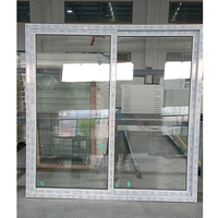 Fenêtre coulissante en verre clair avec grille personnalisée, cadre en PVC, vinyle, plastique, double vitrage, isolation phonique, fenêtres coulissantes