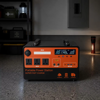 Centrale Électrique Portable MP5 600-1800W 480-2520Wh LiFePO4 Démarrage de Voiture 3 Prises CA 800W Solaire 65W PD 18W QC Port Aviation Camping
