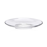 Plat en verre borosilicate de haute qualité, résistant au micro-ondes, couleur ambre transparente, pour la maison, le restaurant, les salades et les collations