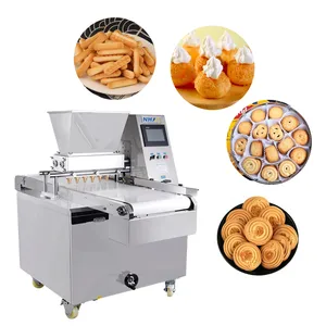 NHA 2023 mesin pembuat kue otomatis, harga rendah, kontrol PLC kue dan biskuit lembut, garis produksi, mesin pembuat kue
