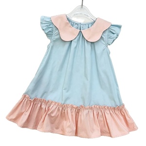 Vestido sin mangas con cuello Peter Pan y volantes para niñas pequeñas, uso diario informal para fiestas - Product Image 5