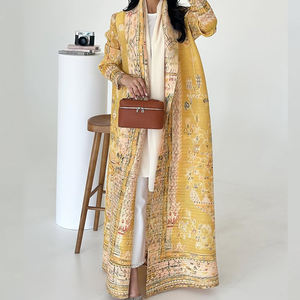 عباية SBM الجديدة موديل 2025 بتصميم بوهيمي أنيق وكسرات مياكي، كارديجان شيفون عالي الجودة، مقاس كبير، فستان نسائي مسلم بنمط دبي - Product Image 2