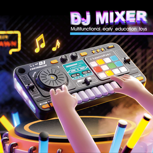 Controller DJ Multifunzione Educativo per <span class=keywords><strong>Bambini</strong></span>, <span class=keywords><strong>Strumenti</strong></span> <span class=keywords><strong>Musicali</strong></span> con Microfono USB, Mixer DJ, Giocattoli <span class=keywords><strong>Musicali</strong></span> per <span class=keywords><strong>Bambini</strong></span>, Regalo - Product Image 3