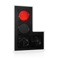Pemasok Lampu Lalu Lintas Dia.300mm(12inci) Lensa Bening Merah Kuning Dengan Lampu LED Panah Lurus dan Belok Kanan