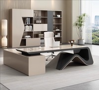 Bureau de direction moderne en bois avec tiroir, accessoires italiens, style luxe, pour la maison