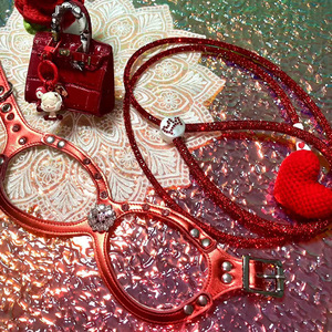 Cuerda para caminar para perros con diamantes de imitación de lujo: plomo reflectante de alta tracción para perros pequeños con diseño de diamante completo - Product Image 2