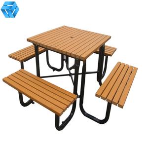 طاولة خارجية للبيع بالجملة من المصنع طقم كرسي مع 4 كراسي 5 قطع من البلاستيك - Product Image 5