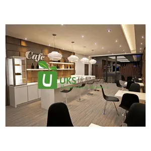 Luxus Coffee Shop Möbel Cool Coffee Display Bar Ausgefallene Einzelhandel geschäft Leuchten mit Spotlight Cafe Interior Design