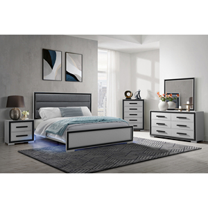 Cómoda Moderna y Duradera de Madera de Roble en Gris y Negro para Dormitorio y Sala de Estar - Product Image 3