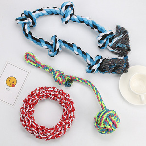 Jouet en corde de coton durable pour chiens de taille moyenne à grande, jouet à mâcher pour les dents, jouet d'entertainment pour chien - Product Image 1
