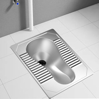 WC à la turque sur pied en acier inoxydable de haute qualité, modèle S25031202 de la marque SIR, sortie d'usine