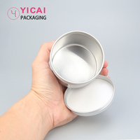 Pot en Aluminium pour baume à lèvres 5g, 50g, 300g, 500g, 1000g, boîte de récipient en étain rond, pot cosmétique transparent avec couvercle, Logo personnalisé et impression