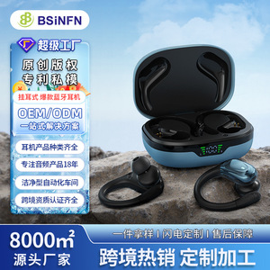 Audífonos Inalámbricos de Marca Personalizada con Pantalla Digital, Resistentes al Agua IPX5, Control Táctil, Diseño Deportivo para Colgar en la Oreja - Product Image 2