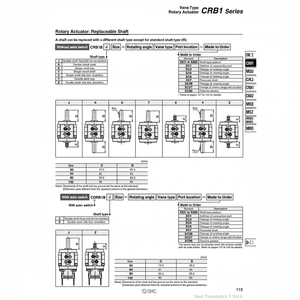 Pièces pneumatiques d'actionneur rotatif CRB1LW80-90S SMC Pneumatics - Product Image 1