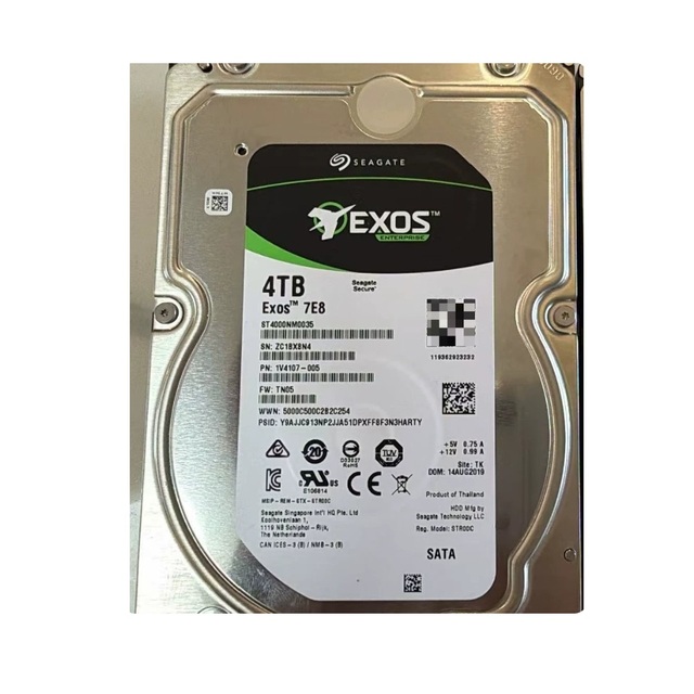Enterprise HDD Exos 7E8 4TB Internal HDD 3.5 Inch SATA 7200RPM Server Storage Disk ST4000NM0035 128m Cache