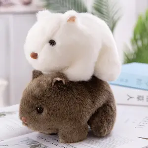 Cute Simulation Long Hair Fat Guinea Pig Doll Claw Machine Rag Doll Mouse Plush Toy Small Mini Doll Children