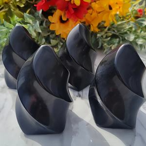 Obsidienne polie naturelle en gros, cristal de guérison en forme de flamme, sculpture, décoration parfaite pour la maison, ornements de bureau, autres artisanats en cristal - Product Image 4